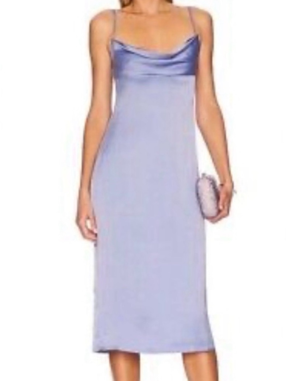 WeWoreWhat Satin Cowl Midi Dress
